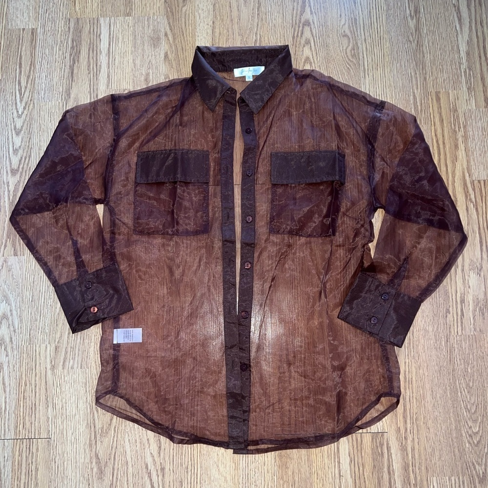 Brown Sheer Shirt